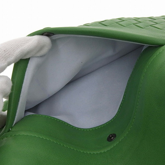 Bottega Veneta Shoulder One Green Leather Intrecciato Bag - Picture 3 of 8